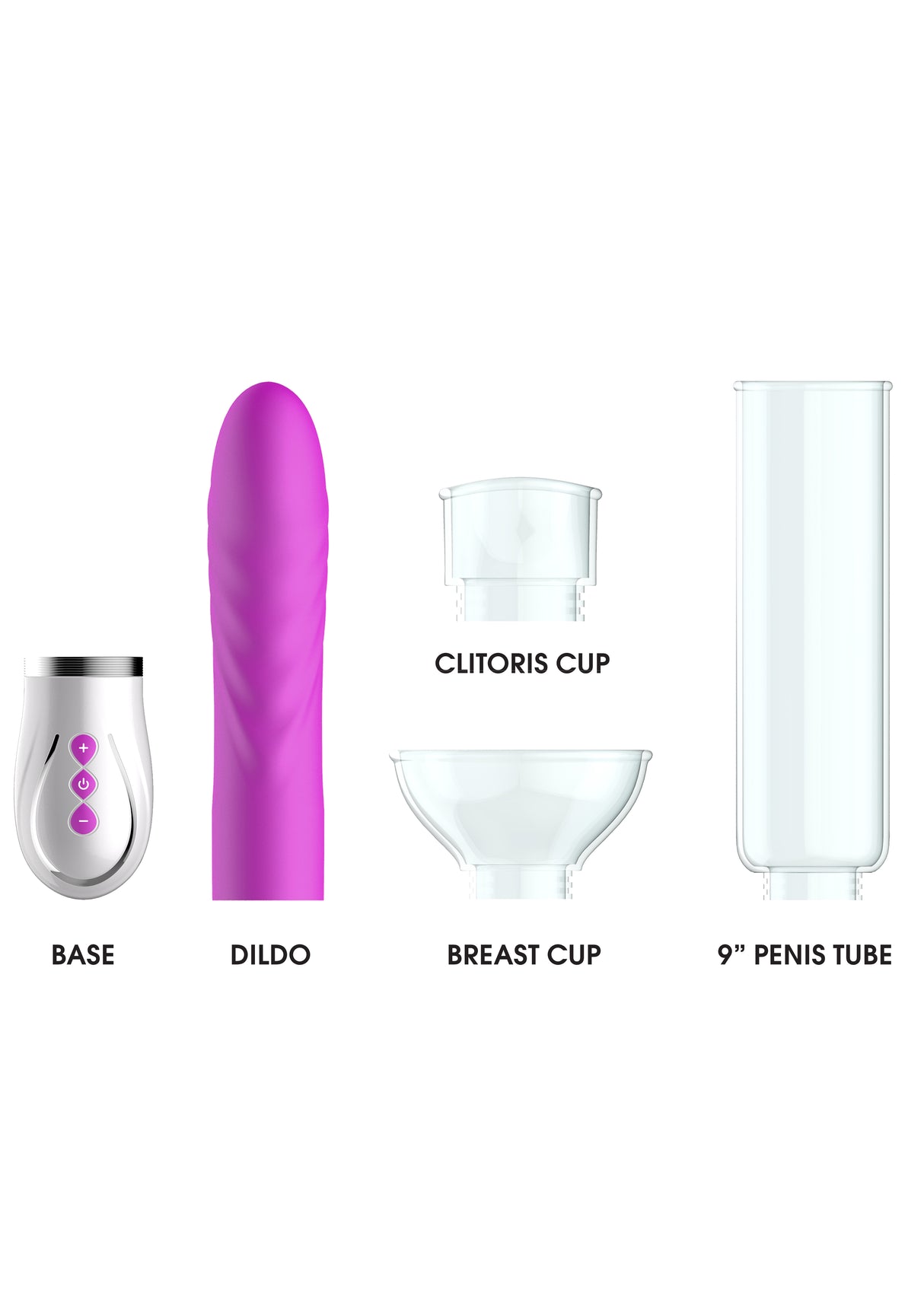 Twister - 4 in 1 Rechargeable Couples Pump Kit - Purple
