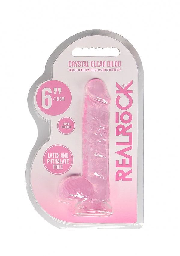 6 Inch / 15 cm Realistic Dildo With Balls - Pink