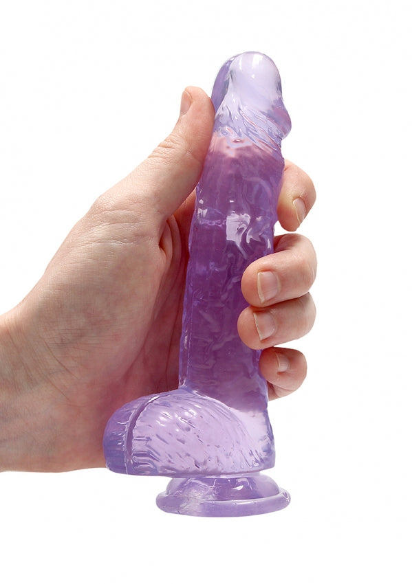6 Inch / 15 cm Realistic Dildo With Balls - Purple