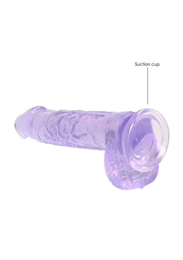 6 Inch / 15 cm Realistic Dildo With Balls - Purple
