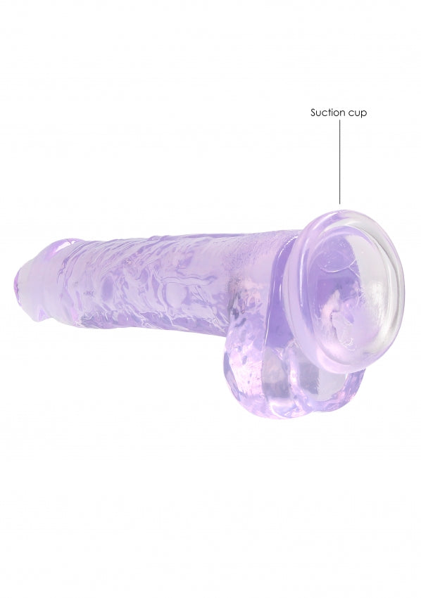 8 Inch / 20 cm Realistic Dildo With Balls - Purple