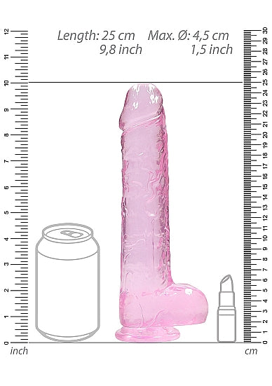 9 Inch / 23 cm Realistic Dildo With Balls - Pink