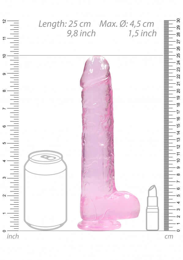 9 Inch / 23 cm Realistic Dildo With Balls - Pink