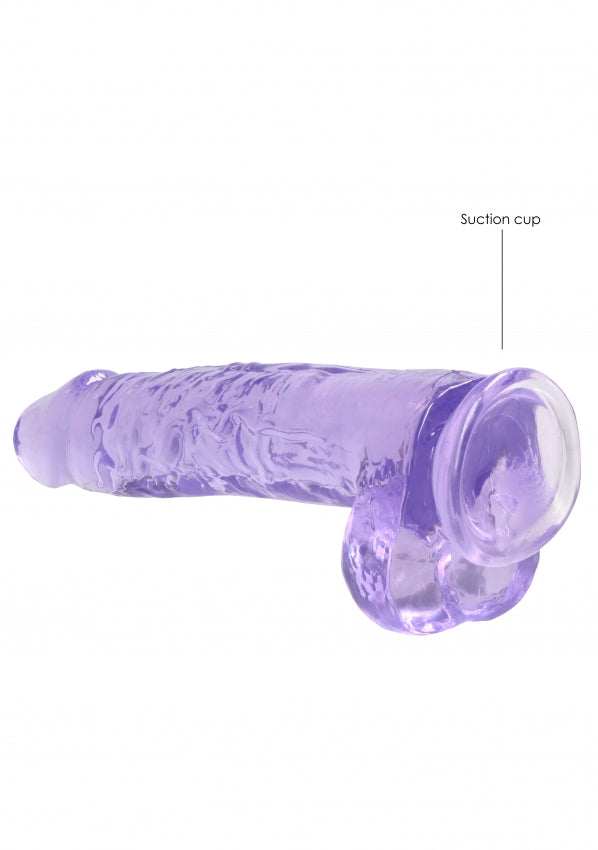 9 Inch / 23 cm Realistic Dildo With Balls - Purple