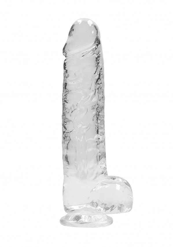 9 Inch / 23 cm Realistic Dildo With Balls - Transparent