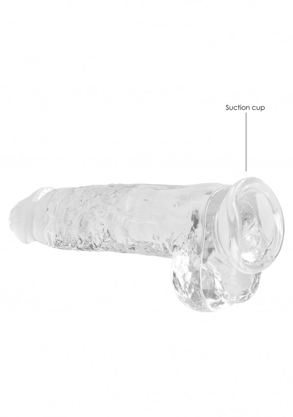 9 Inch / 23 cm Realistic Dildo With Balls - Transparent