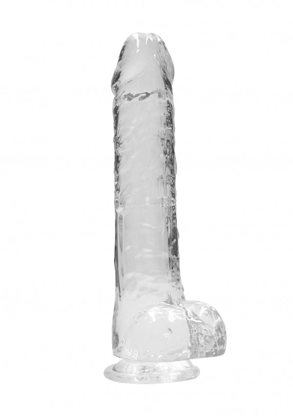 9 Inch / 23 cm Realistic Dildo With Balls - Transparent