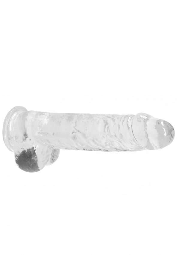9 Inch / 23 cm Realistic Dildo With Balls - Transparent