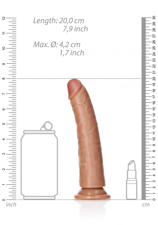 Slim Realistic Dildo with Suction Cup - 7''/ 18 cm