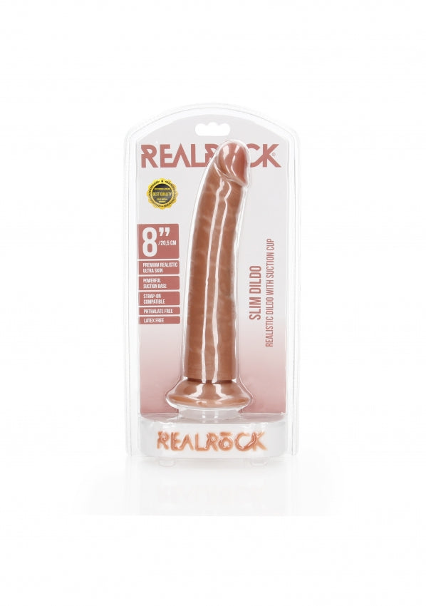 Slim Realistic Dildo with Suction Cup - 8''/ 20.5 cm