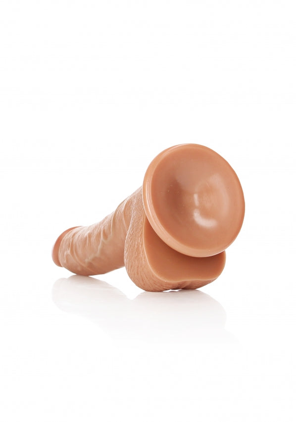 Curved Realistic Dildo with Balls and Suction Cup - 7''/ 18 cm