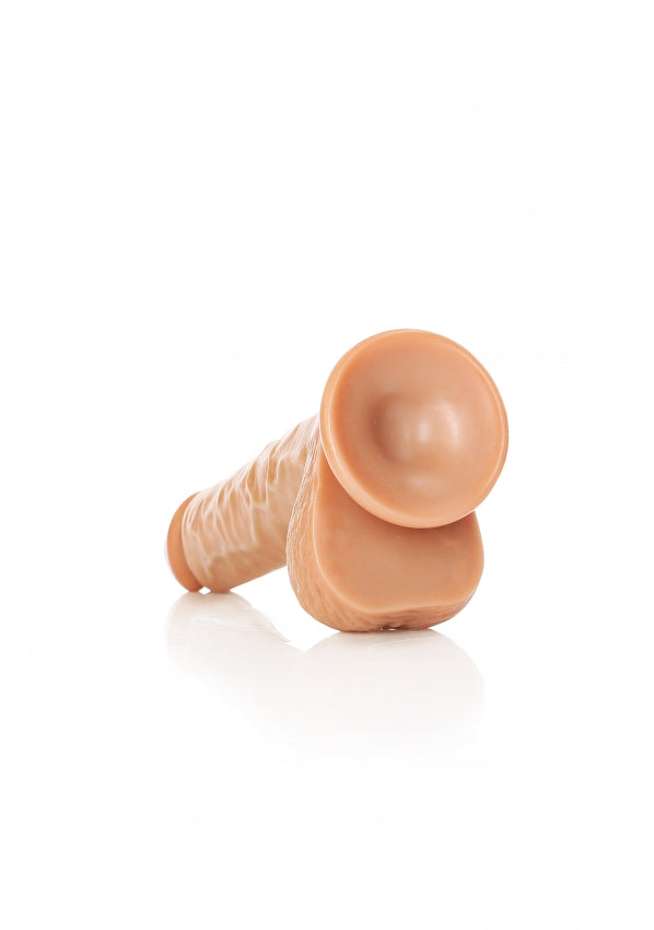 Straight Realistic Dildo with Balls and Suction Cup - 7''/ 18 cm