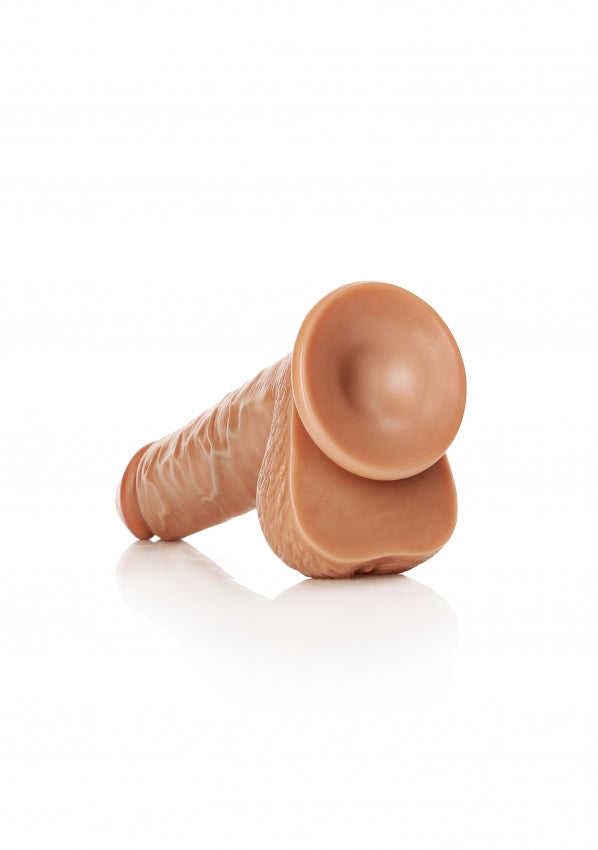 Straight Realistic Dildo with Balls and Suction Cup - 9''/ 23 cm