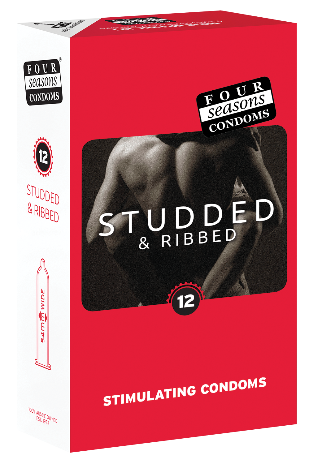Condom 12pk Studs & Ribs 52mm