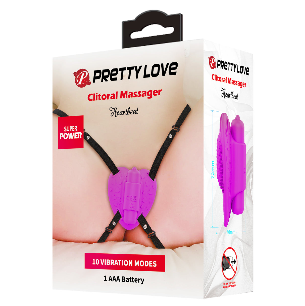 Strap On Clitoral Massager Purple