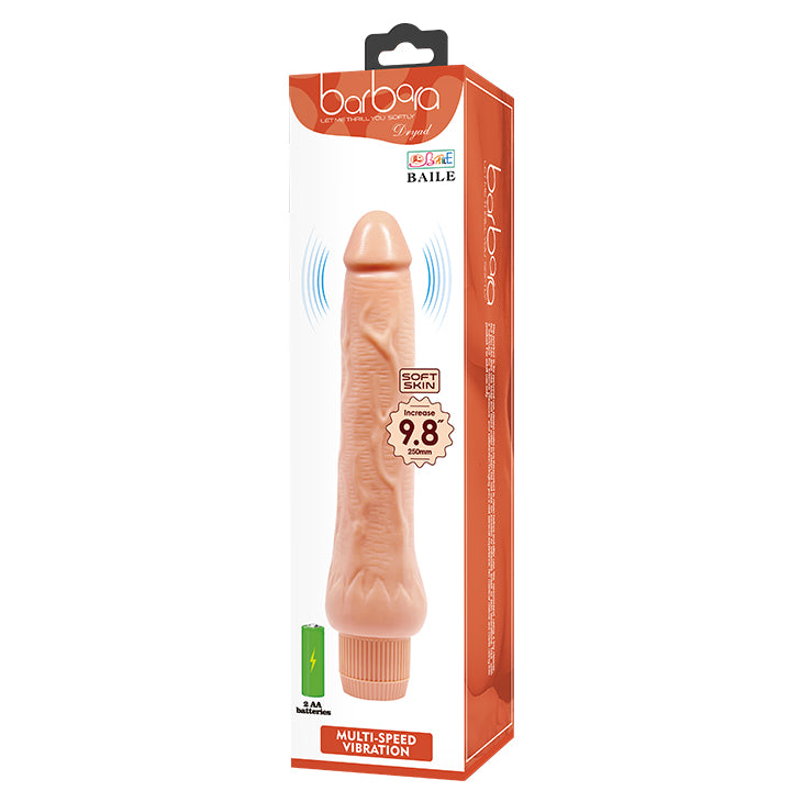 9.8" Realistic Dildo Vibrator Flesh