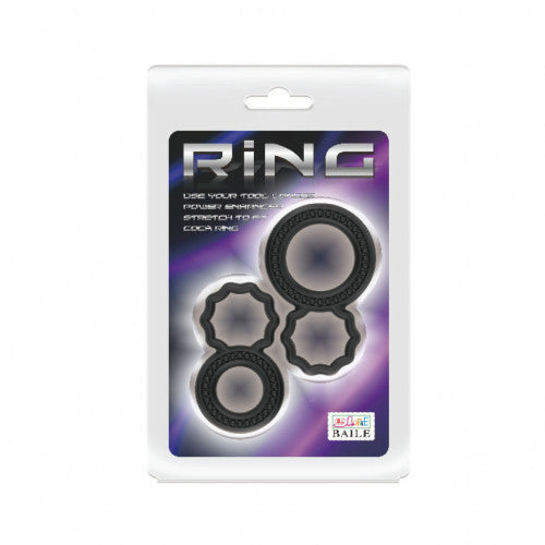 Cock Ring Dual Pack Black