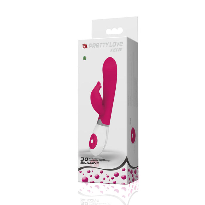 Silicone Rabbit Vibrator Dark Pink 205mm "Felix"