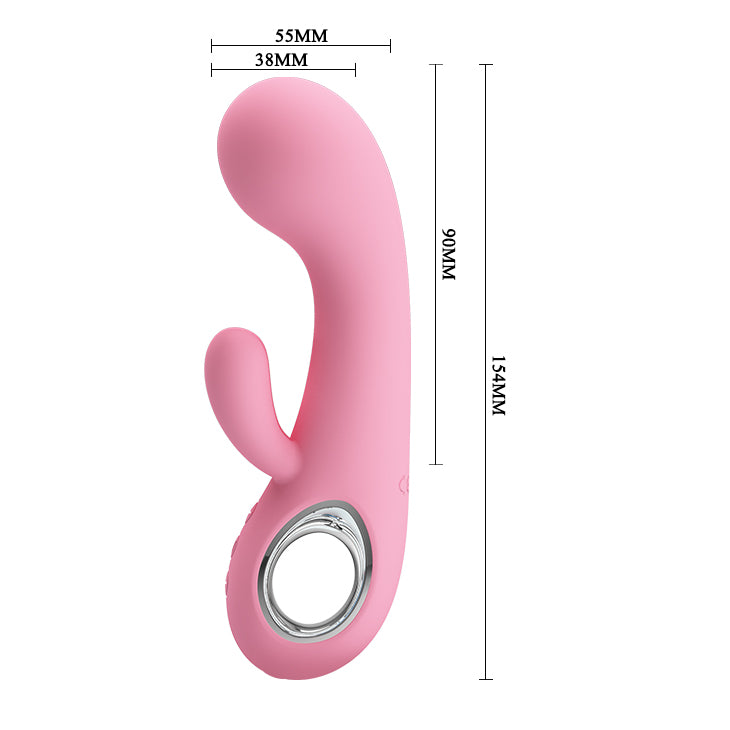 Rabbit Vibrator Soft Pink "Chris" 154mm