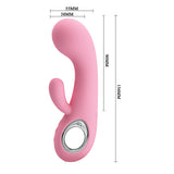 Rabbit Vibrator Soft Pink "Chris" 154mm