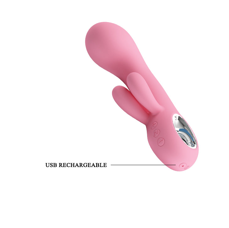 Rabbit Vibrator Soft Pink "Chris" 154mm