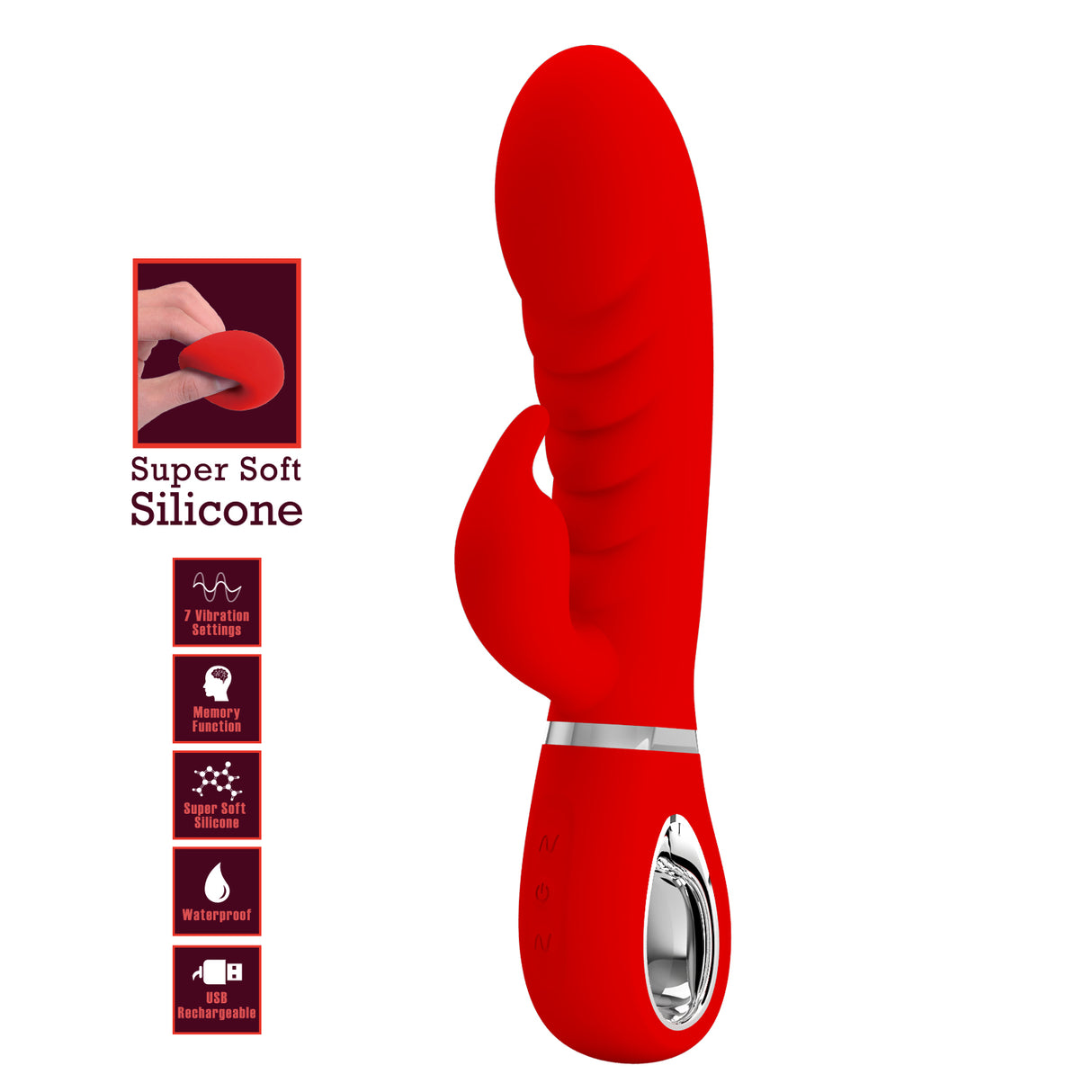 PRESCOTT -Super Soft Silcone Flexible Massager Vibrator
