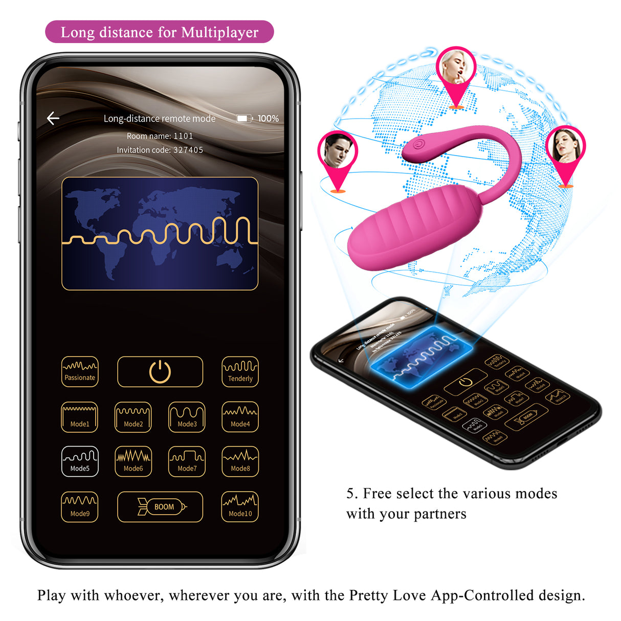 KIRK -Super Soft Silcone Vibrator  App Controled