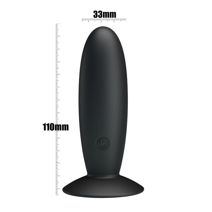 Vibrating Anal Butt Plug 4.3" x 1.3" Black