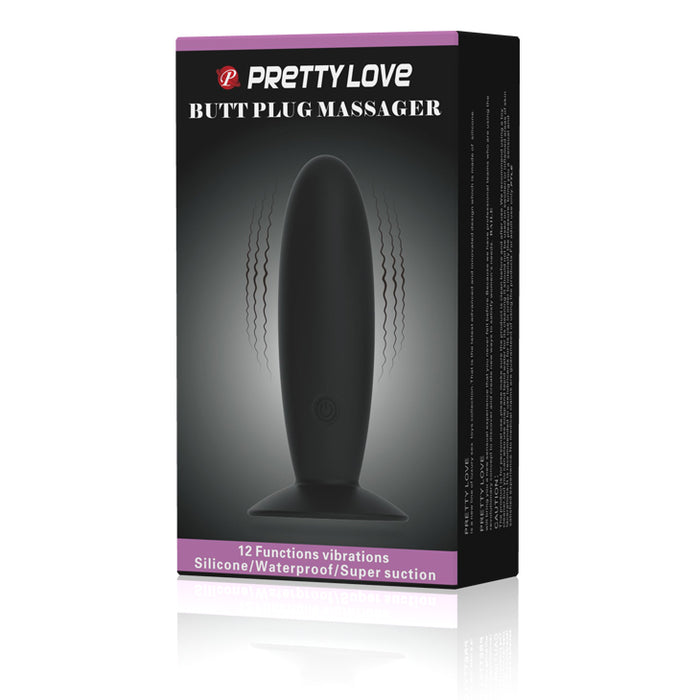 Vibrating Anal Butt Plug 4.3" x 1.3" Black