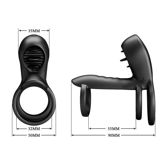 Vibrating Penis Sling Black