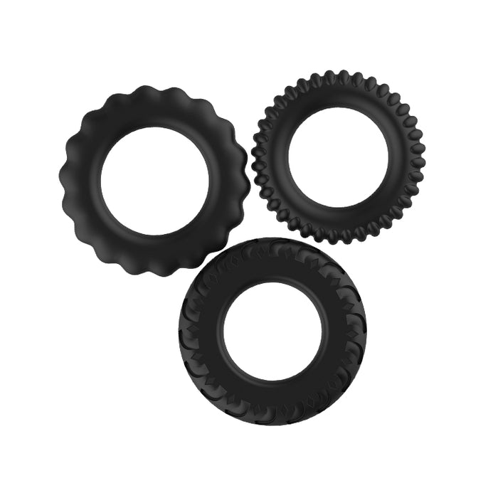 Titan 3pk Cock Rings Black