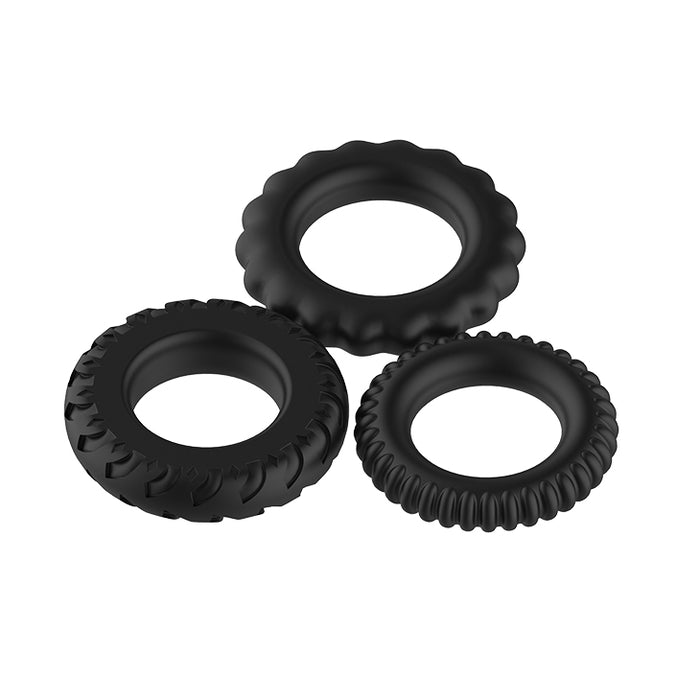 Titan 3pk Cock Rings Black