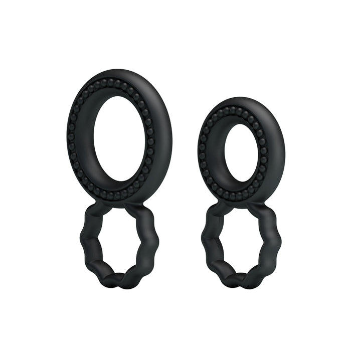 Cock Ring Dual Pack Black