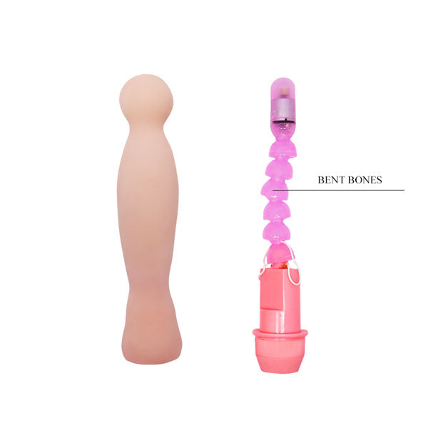 Flexi Spine Vibrator Knobbed Flesh