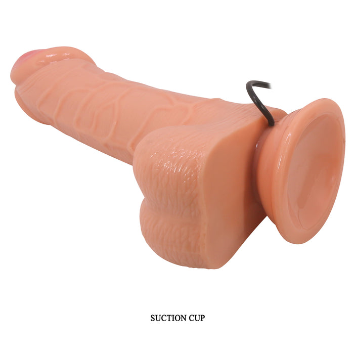 Vibrating Dildo w/Suction Base Flesh