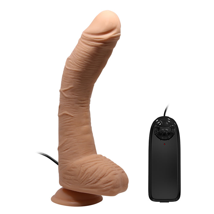 Alex - 11" Vibrating G Spot Curved Dildo