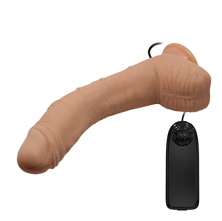 Alex - 11" Vibrating G Spot Curved Dildo