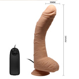 Alex - 11" Vibrating G Spot Curved Dildo