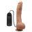 Vibrating Curved Dildo w/Suction Base Flesh