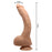 Vibrating Curved Dildo w/Suction Base Flesh