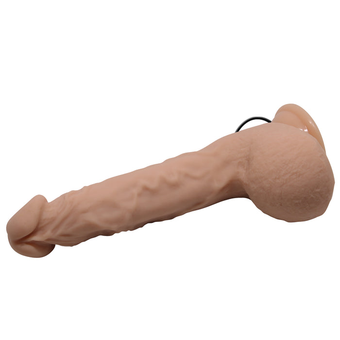 9.8" Vibrating Dildo w/Suction Base Flesh "Jason"