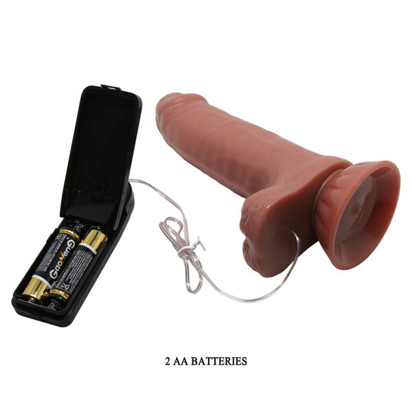 Vibrating Dildo w/Suction Base Flesh - Maddox