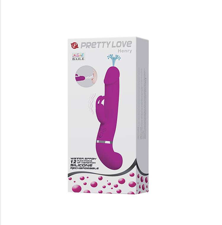Rechargeable Squirting Rabbit "Henry" Purple