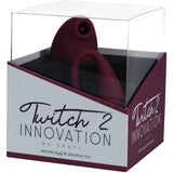 Twitch 2 - Rechargeable Suction & Flapping Vibrator with Remote Control Vibrating Egg – Burgundy