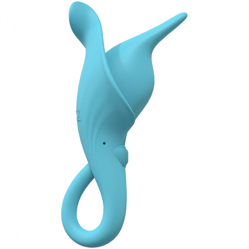 LoveLine - Lily - 10 Speed Clitoral Vibe - Sealed Silicone - Rechargeable - Submersible - Blue