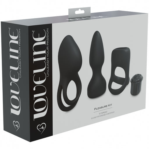 LoveLine - Pleasure Kit - 10 Speed - Silicone - Rechargeable - Waterproof - Black