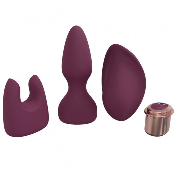 LoveLine - Ultimate Kit - 10 Speed - Silicone - Rechargeable - Waterproof – Burgundy