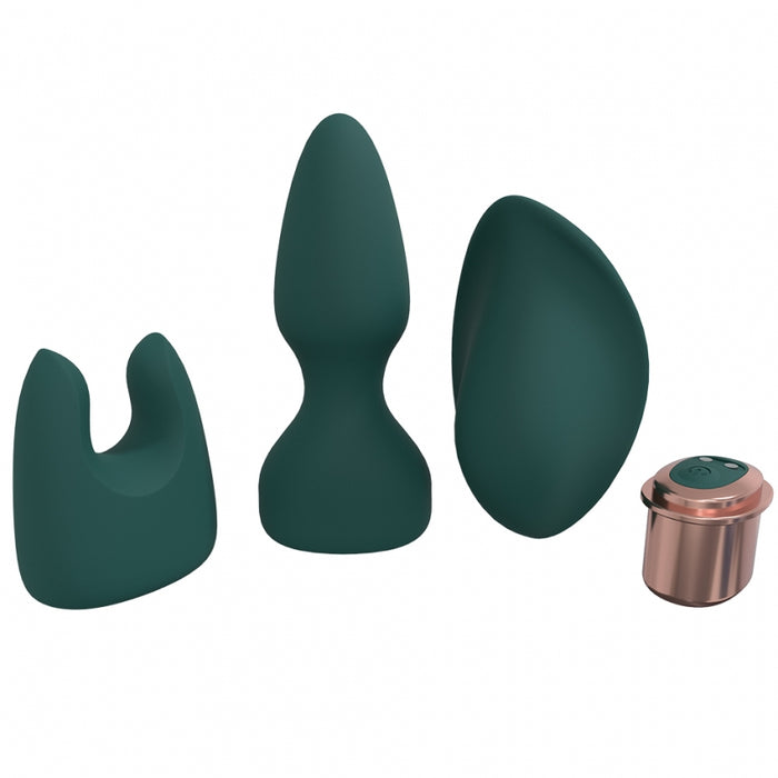 LoveLine - Ultimate Kit - 10 Speed - Silicone - Rechargeable - Waterproof - Forest Green