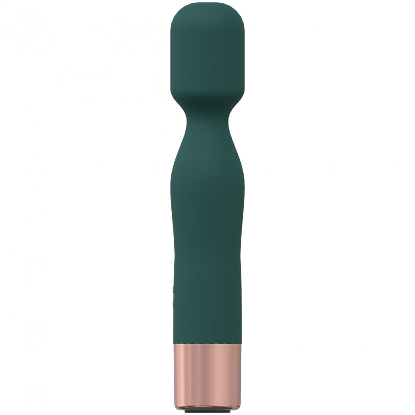 LoveLine - Glamour - 10 Speed Mini-Wand - Silicone - Rechargeable - Waterproof - Forest Green