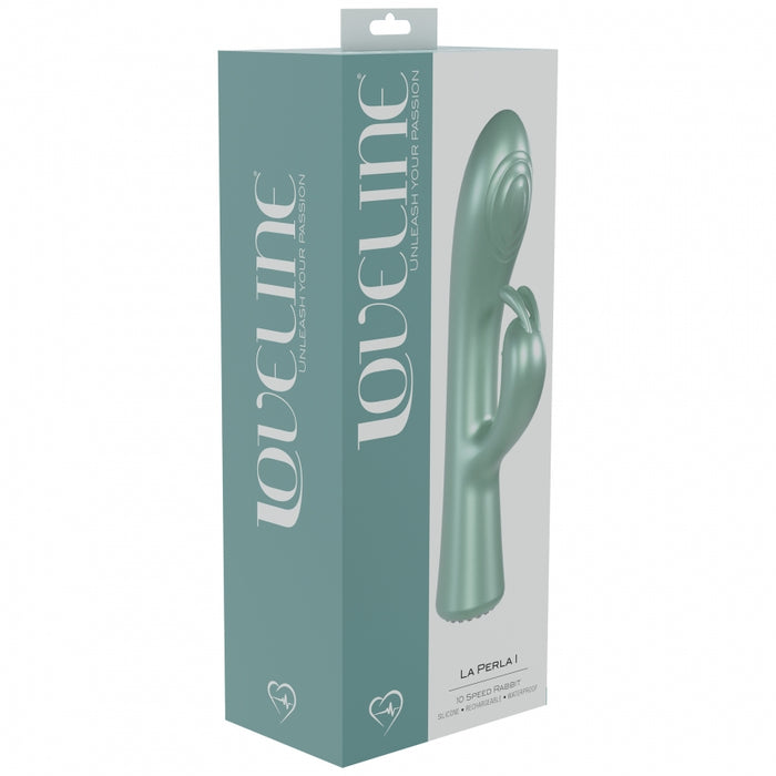 LoveLine - La Perla I - 10 Speed Rabbit - Silicone - Rechargeable - Waterproof - Green